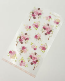 JAPANESE TRANSPARENT FLORAL STICKERS BOUQUET COLLECTION | NB