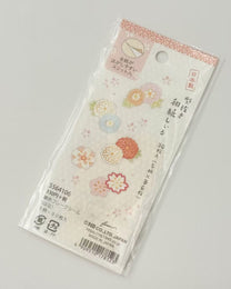 JAPANESE WASHI WASHI FLOWER FLAKE STIKERS | GOLD FOIL | NB