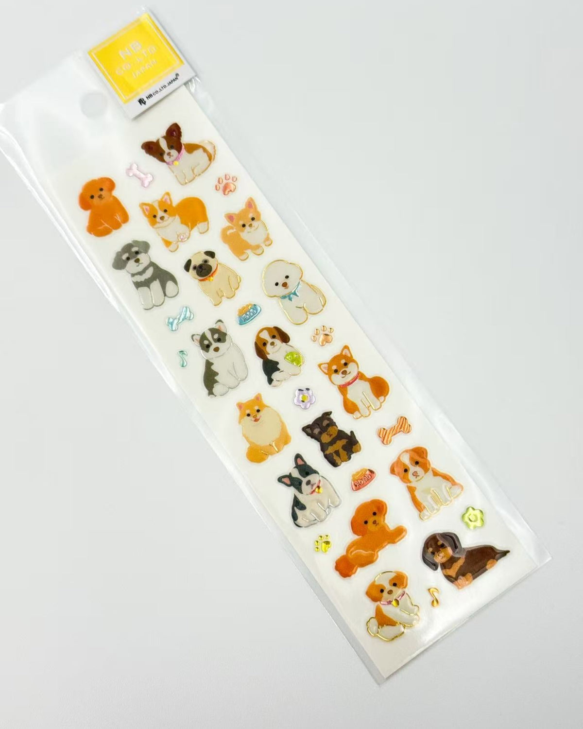 JAPANESE RAISED FOIL STICKERS DOGS, BIRDS &amp; DINOSAURS | NB