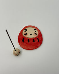 DARUMA INCENSE HOLDER &amp; TRAY | JAPANESE LUCKY CHARM