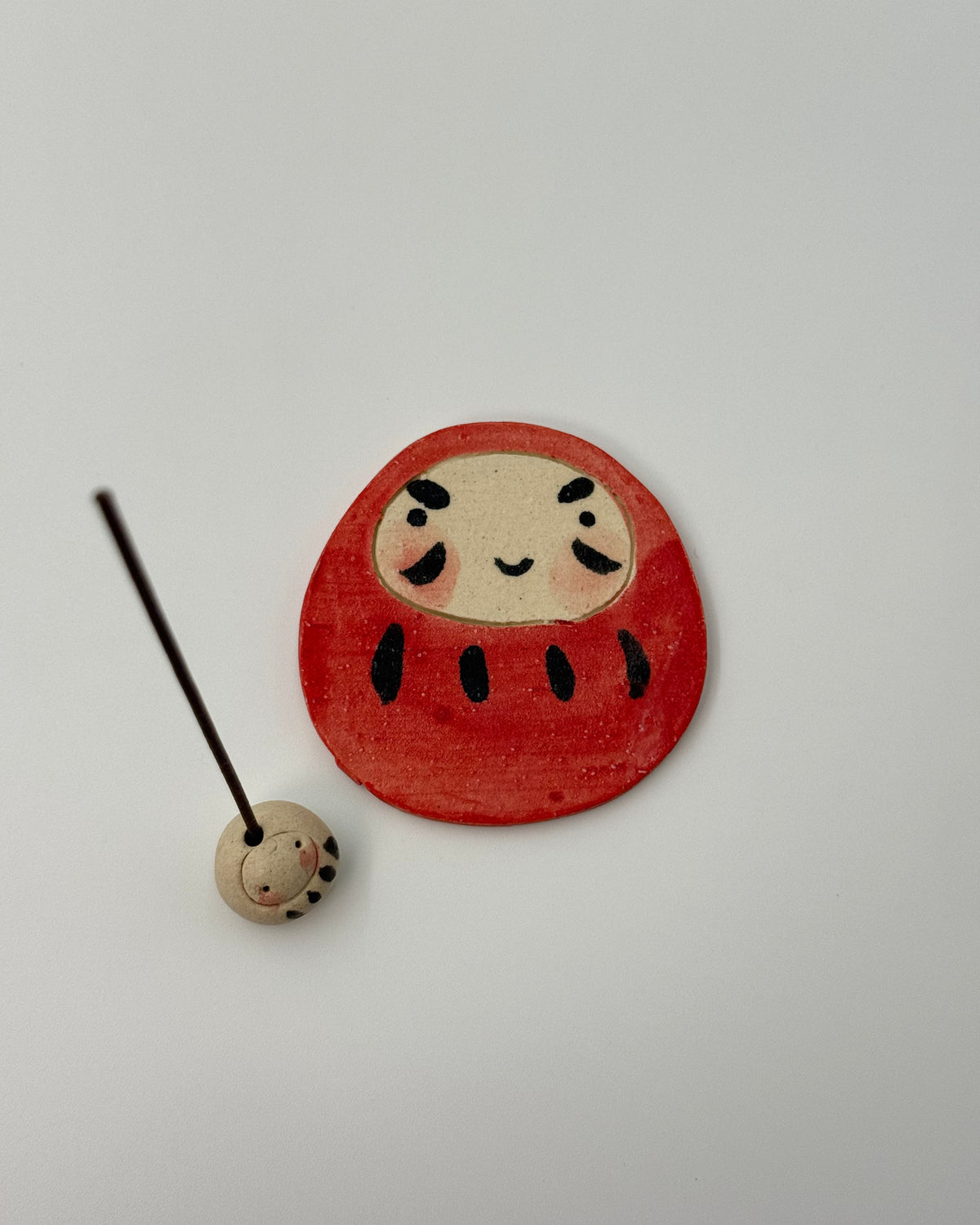 DARUMA INCENSE HOLDER &amp; TRAY | JAPANESE LUCKY CHARM