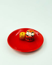 DARUMA &amp; GOOD FORTUNE INCENSE HOLDER SET | JAPANESE LUCKY CHARM