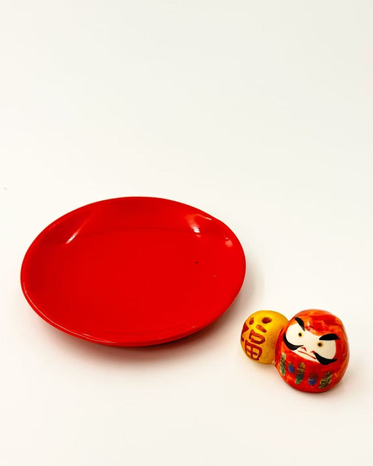 DARUMA &amp; GOOD FORTUNE INCENSE HOLDER SET | JAPANESE LUCKY CHARM