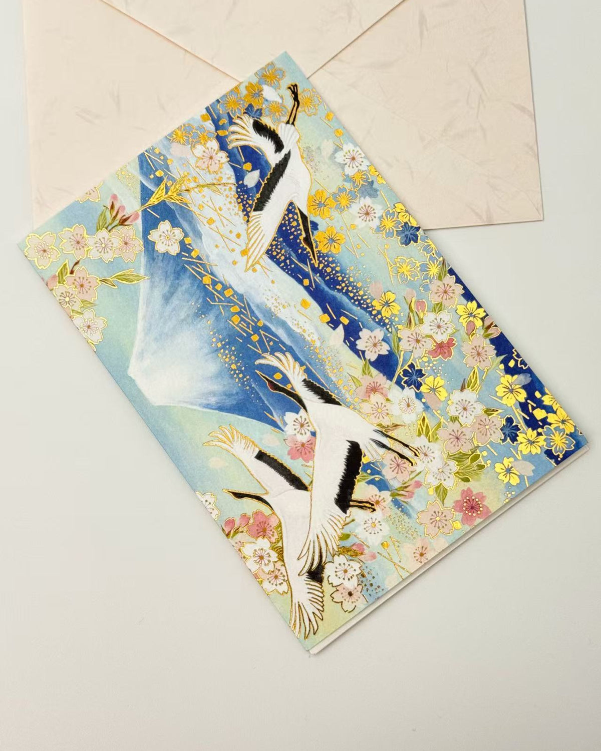 JAPANESE ART GREETING CARD - CRANE COLLECTION | NBC