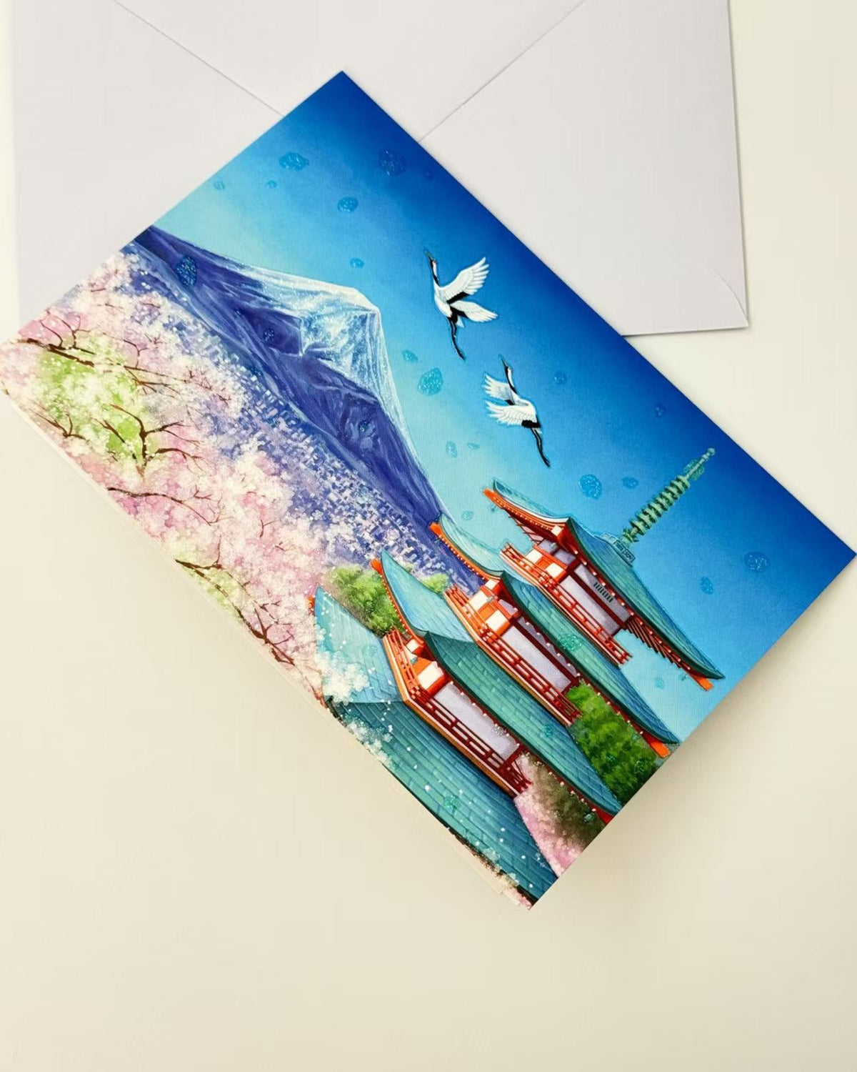 JAPANESE ART GREETING CARD - CRANE COLLECTION | NBC