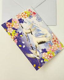 JAPANESE ART GREETING CARD - CRANE COLLECTION | NBC