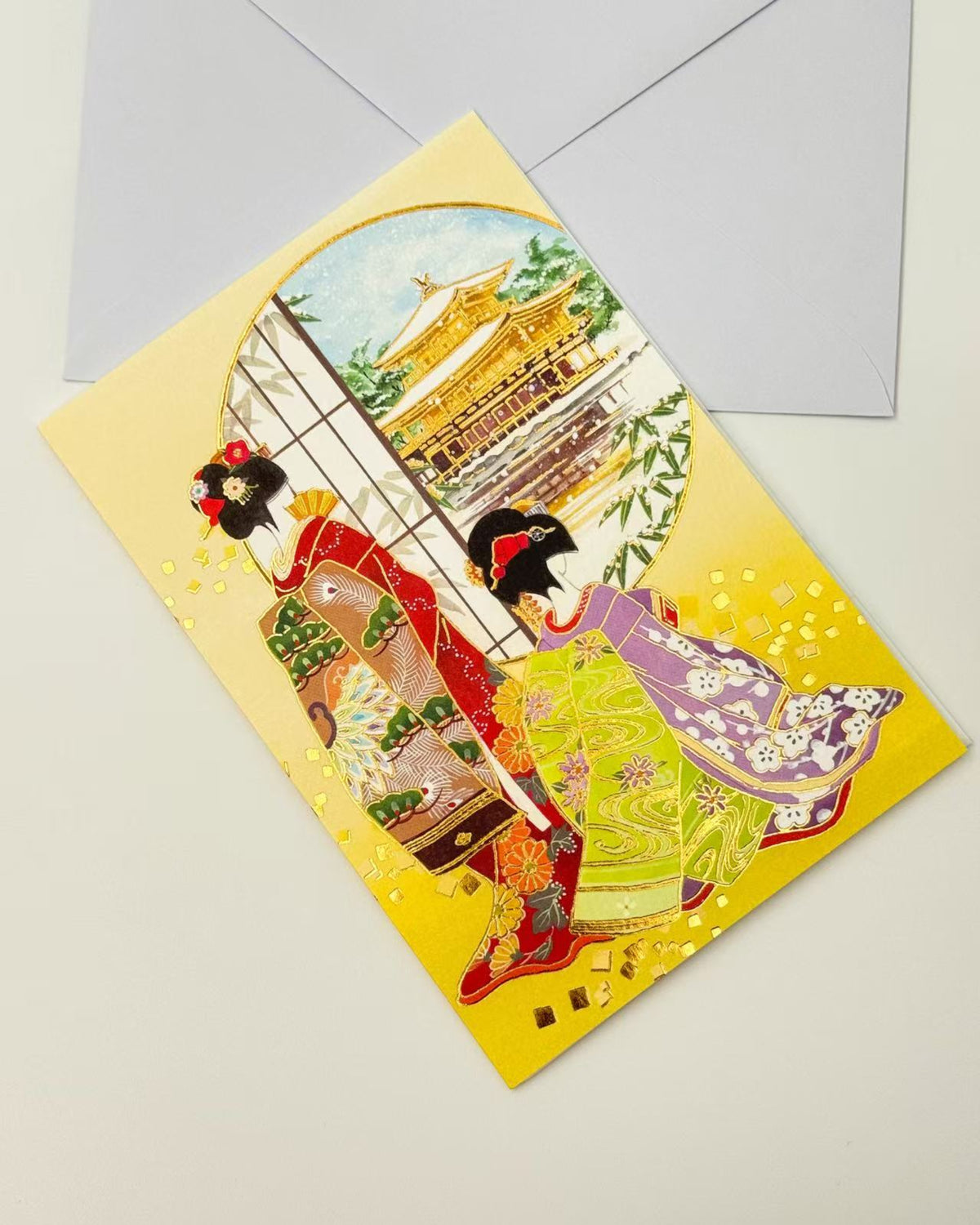 JAPANESE ART GREETING CARD - CRANE COLLECTION | NBC