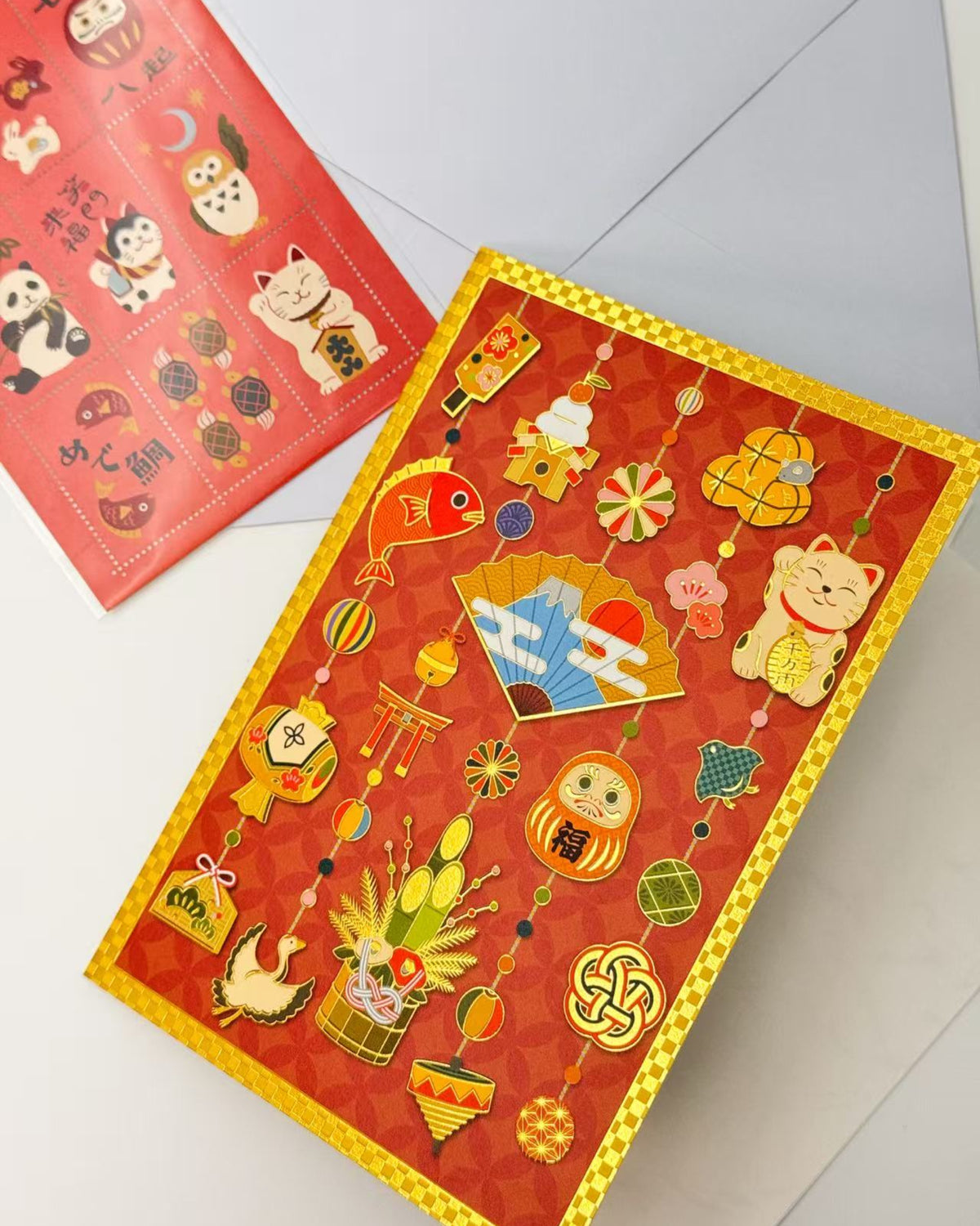 JAPANESE LUCKY MOTIFS GREETINGS CARD - SYMBOL OF GOOD FORTUNE | NBC