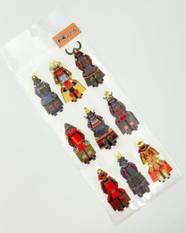 MADE IN JAPAN GOLD LEAF STICKERS | WARRIORS &amp; HERITAGE OF JAPAN - 7 Designs | OKUYAMA