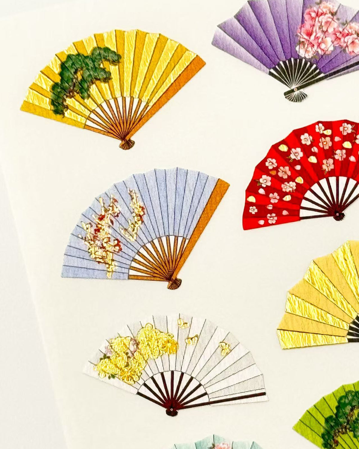 JAPANESE ICONS WASHI STICKERS | TRADITIONAL MOTIFS WITH GOLD LEAF  | OKUYAMA