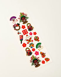 JAPANESE FESTIVE STICKERS | CHRISTMAS &amp; NEW YEAR | OKUYAMA
