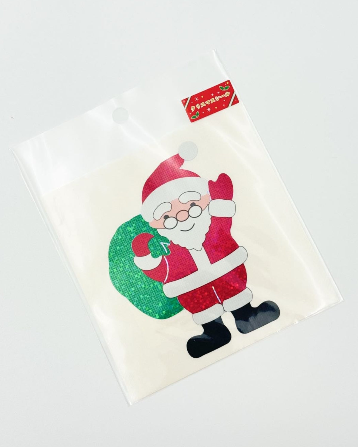 LARGE HOLOGRAPHIC CHRISTMAS STICKERS | SANTA, SNOWMAN &amp; CHRISTMAS TREE | OKUYAMA