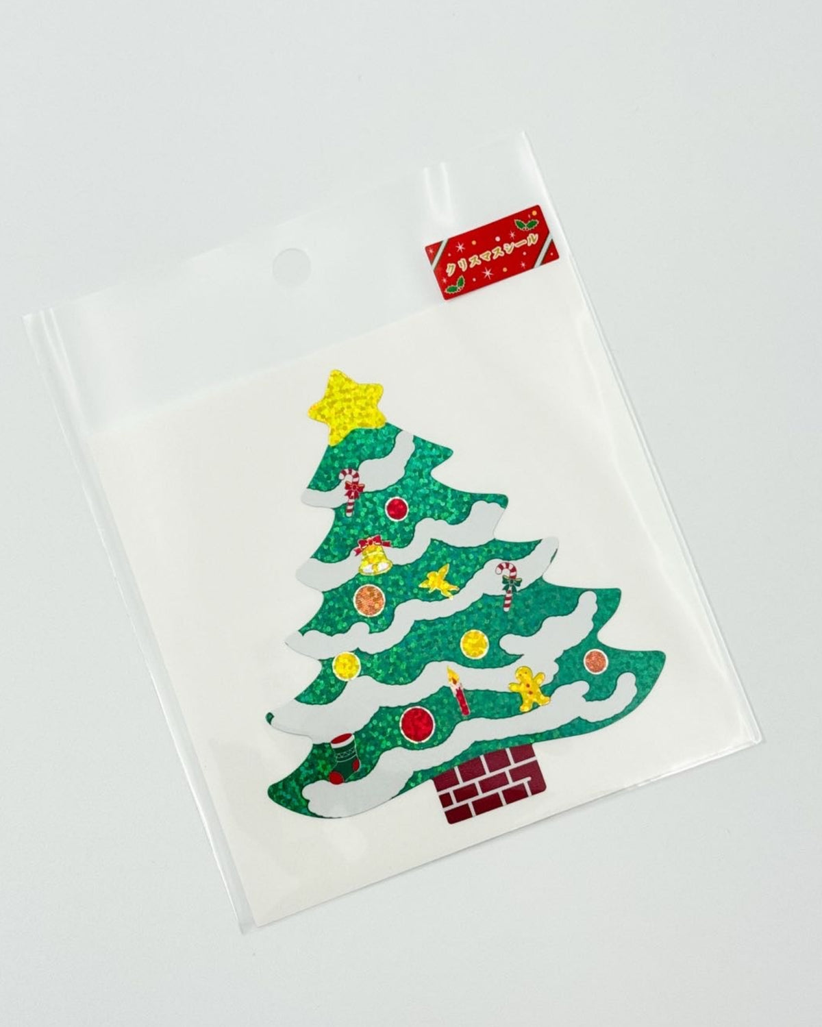 LARGE HOLOGRAPHIC CHRISTMAS STICKERS | SANTA, SNOWMAN &amp; CHRISTMAS TREE | OKUYAMA