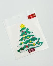 LARGE HOLOGRAPHIC CHRISTMAS STICKERS | SANTA, SNOWMAN &amp; CHRISTMAS TREE | OKUYAMA