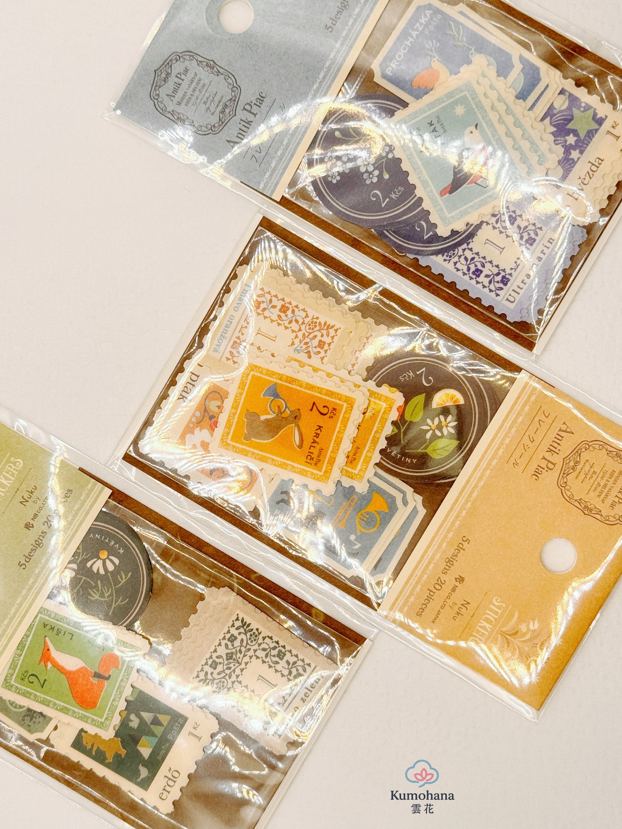 ANTIK PIAC VINTAGE EUROPEAN STAMP STICKERS | NB