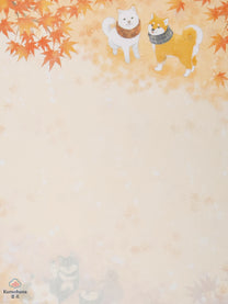 JAPANESE LETTER PAPER | AUTUMN WALK WITH SHIBA INU | NB