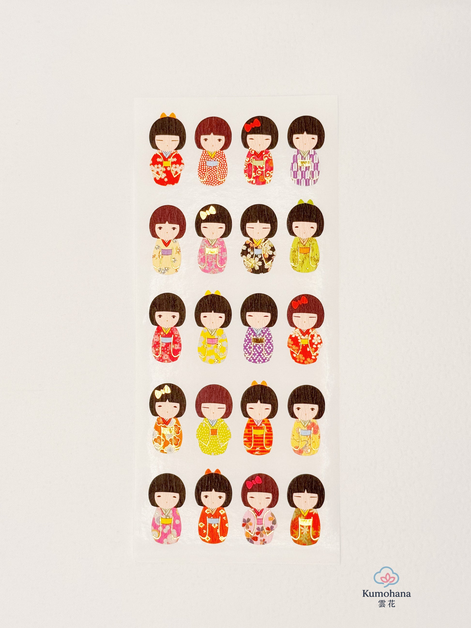 JAPANESE KIMONO WASHI STICKERS - DOLLS &amp; TEDDY BEARS | OKUYAMA