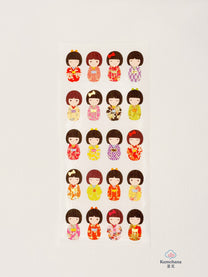 JAPANESE KIMONO WASHI STICKERS - DOLLS &amp; TEDDY BEARS | OKUYAMA