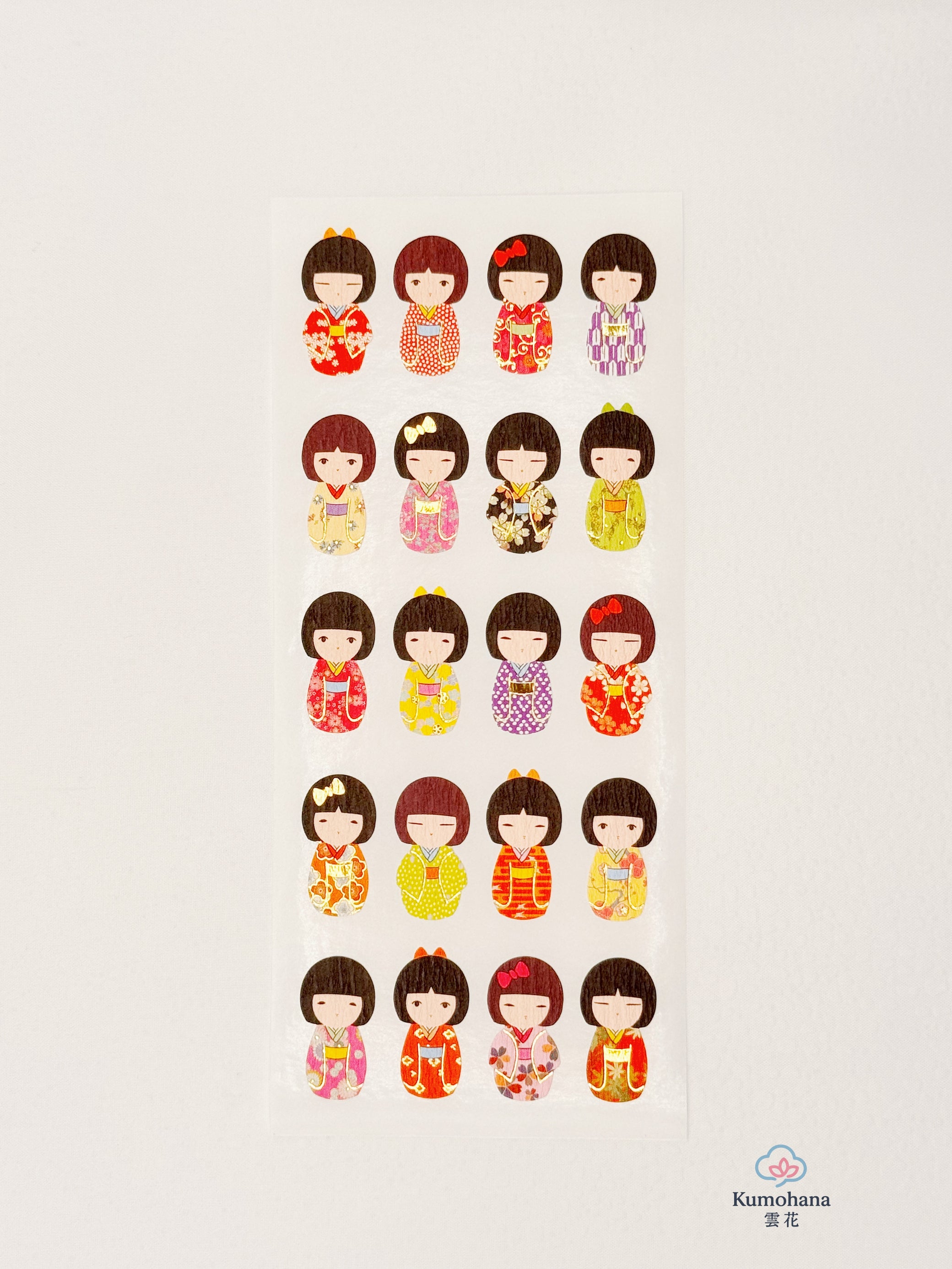 JAPANESE KIMONO WASHI STICKERS - DOLLS &amp; TEDDY BEARS | OKUYAMA
