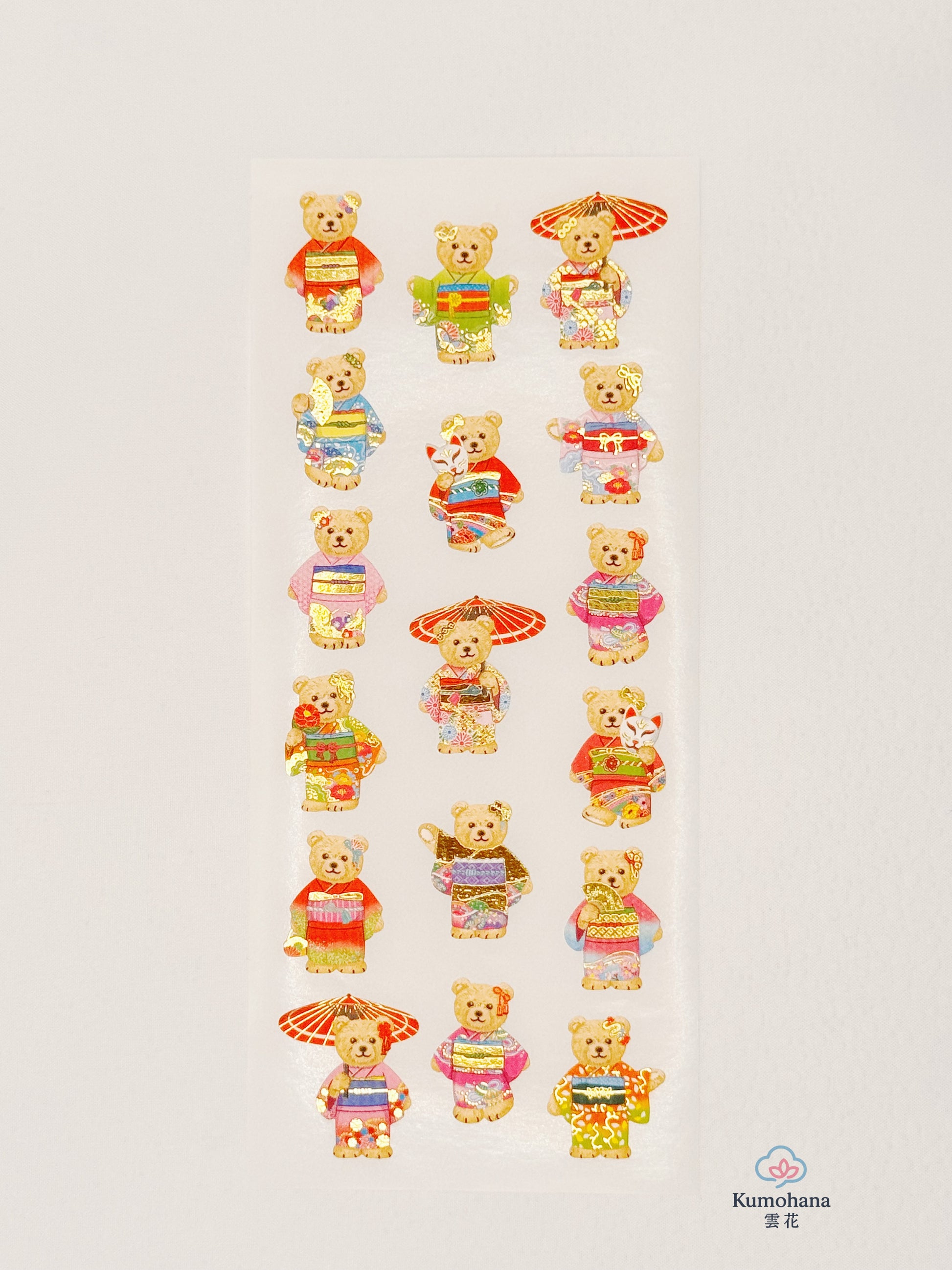 JAPANESE KIMONO WASHI STICKERS - DOLLS &amp; TEDDY BEARS | OKUYAMA