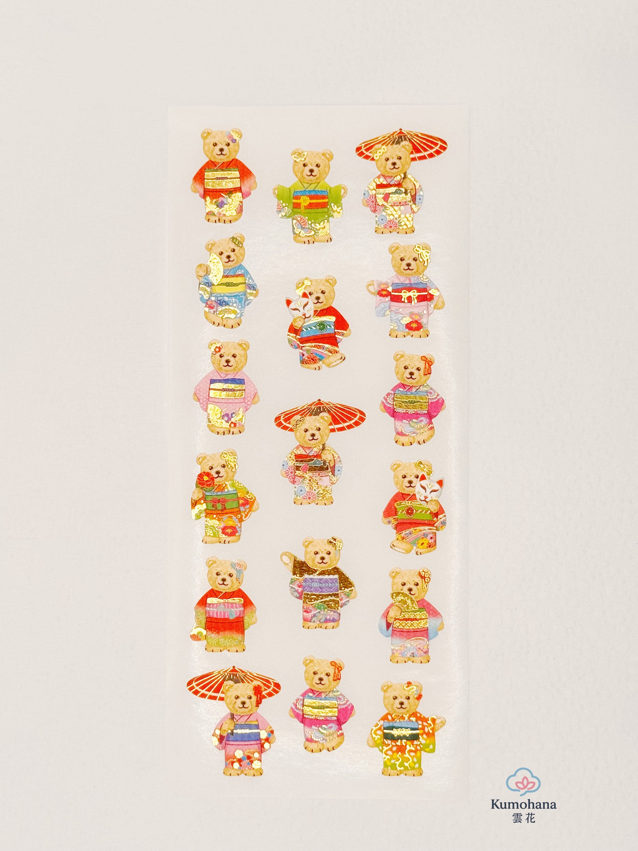 JAPANESE KIMONO WASHI STICKERS - DOLLS &amp; TEDDY BEARS | OKUYAMA