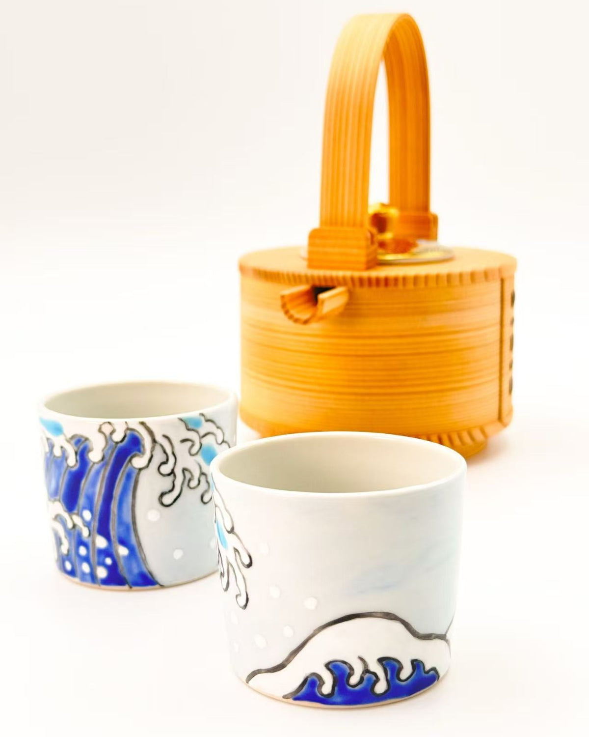 KIYOMIZU WARE SAKE CUP - KAIHA (海波) | NISHIKAWA