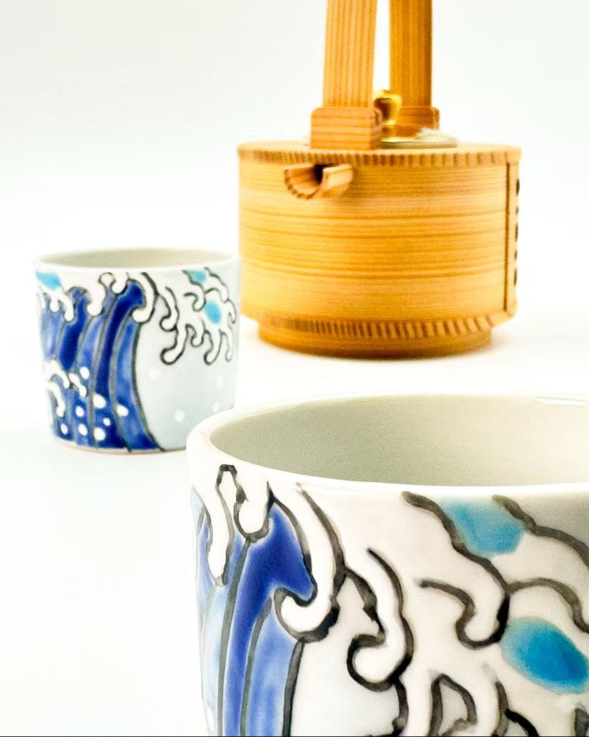 KIYOMIZU WARE SAKE CUP - KAIHA (海波) | NISHIKAWA
