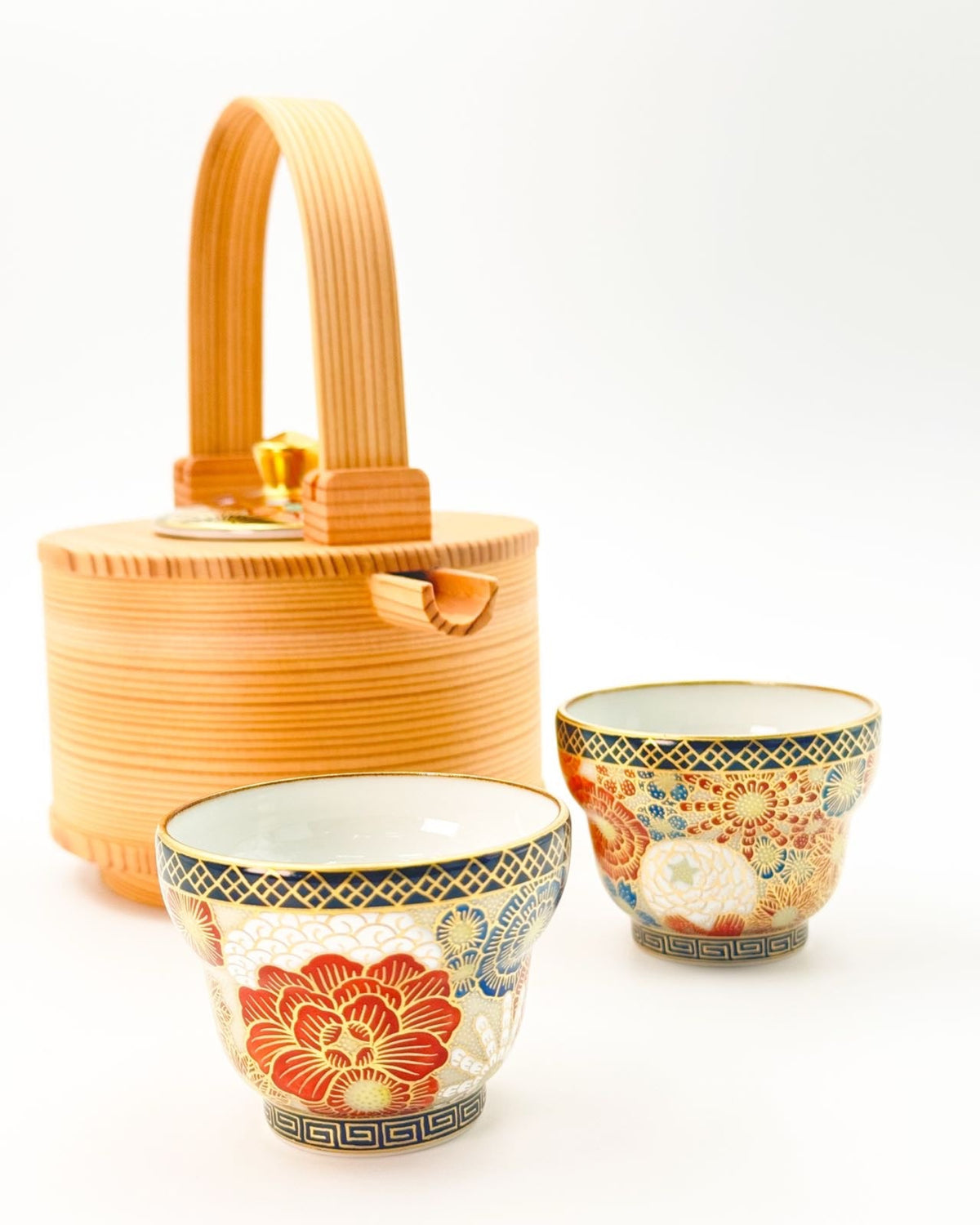 KIYOMIZU WARE SAKE CUP | SAI HANAZUME 彩華詰 | NISHIKAWA