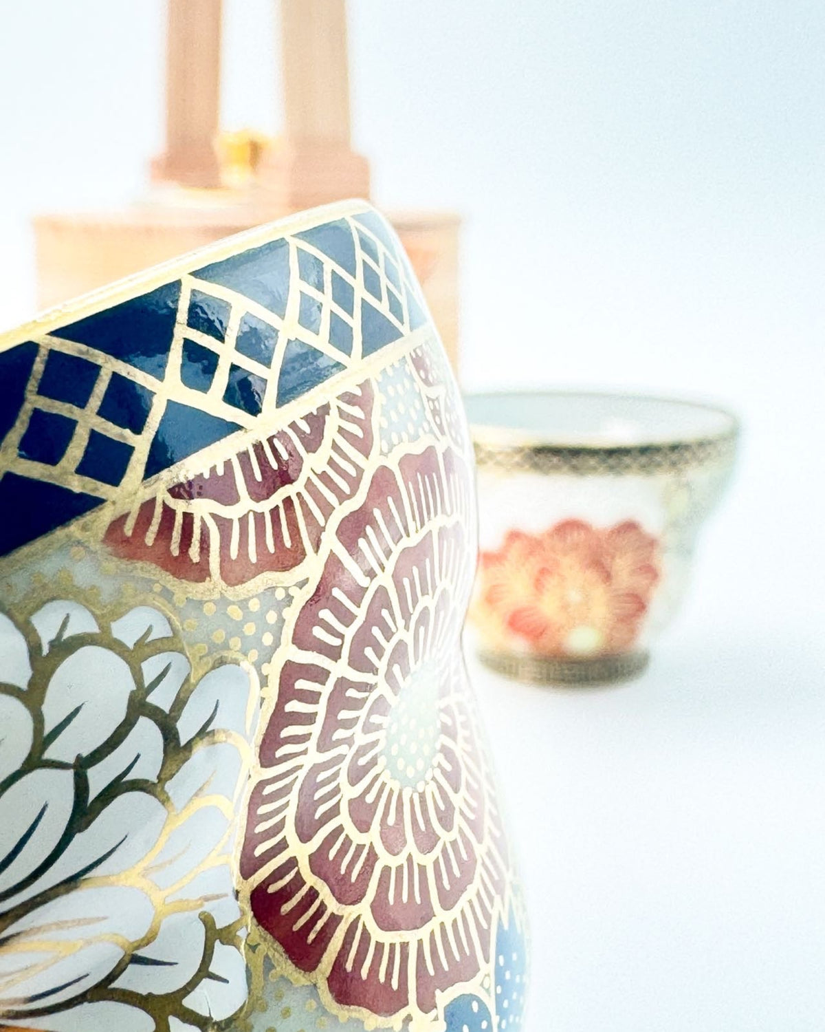 KIYOMIZU WARE SAKE CUP | SAI HANAZUME 彩華詰 | NISHIKAWA