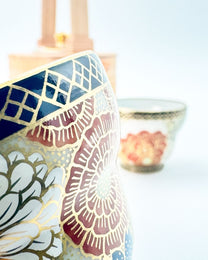 KIYOMIZU WARE SAKE CUP | SAI HANAZUME 彩華詰 | NISHIKAWA