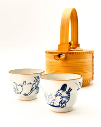 KIYOMIZU WARE SAKE CUP | SOMETSUKE KOZANJI 染付高山寺 | NISHIKAWA