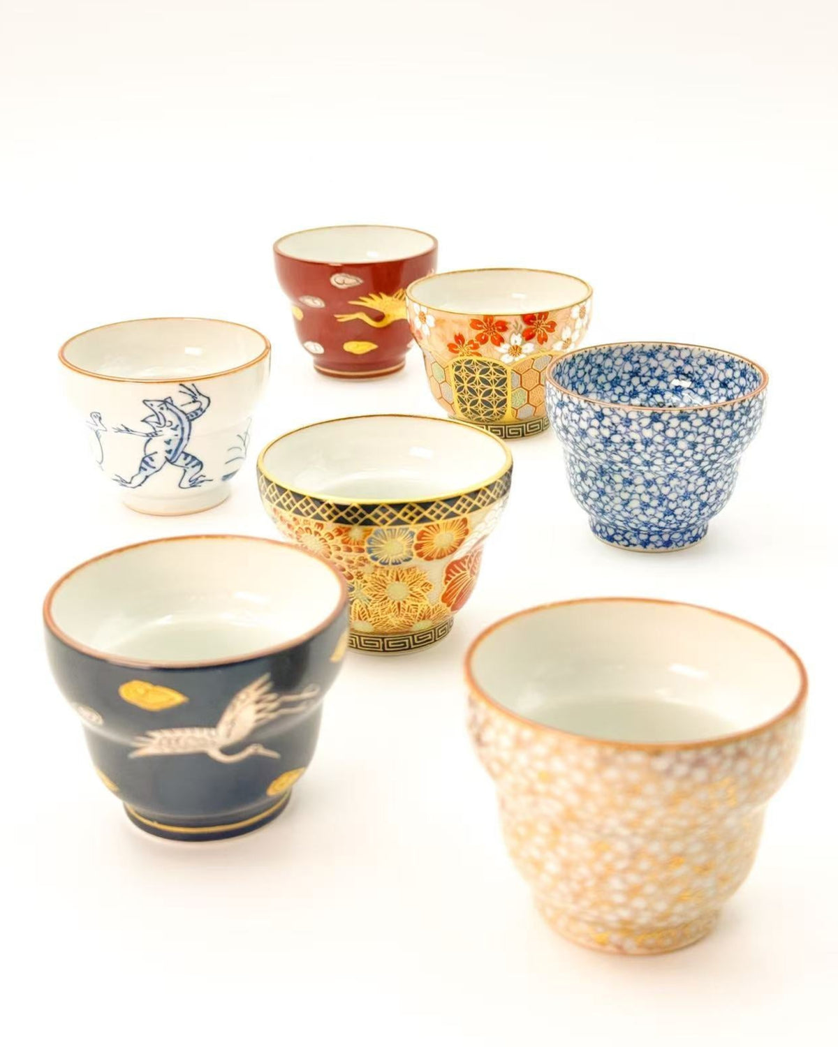 KIYOMIZU WARE SAKE CUP | SOMETSUKE KOZANJI 染付高山寺 | NISHIKAWA