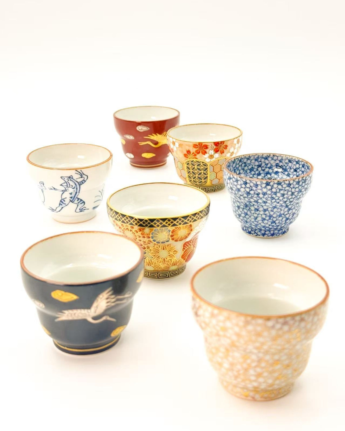 KIYOMIZU WARE SAKE CUP | SAI HANAZUME 彩華詰 | NISHIKAWA