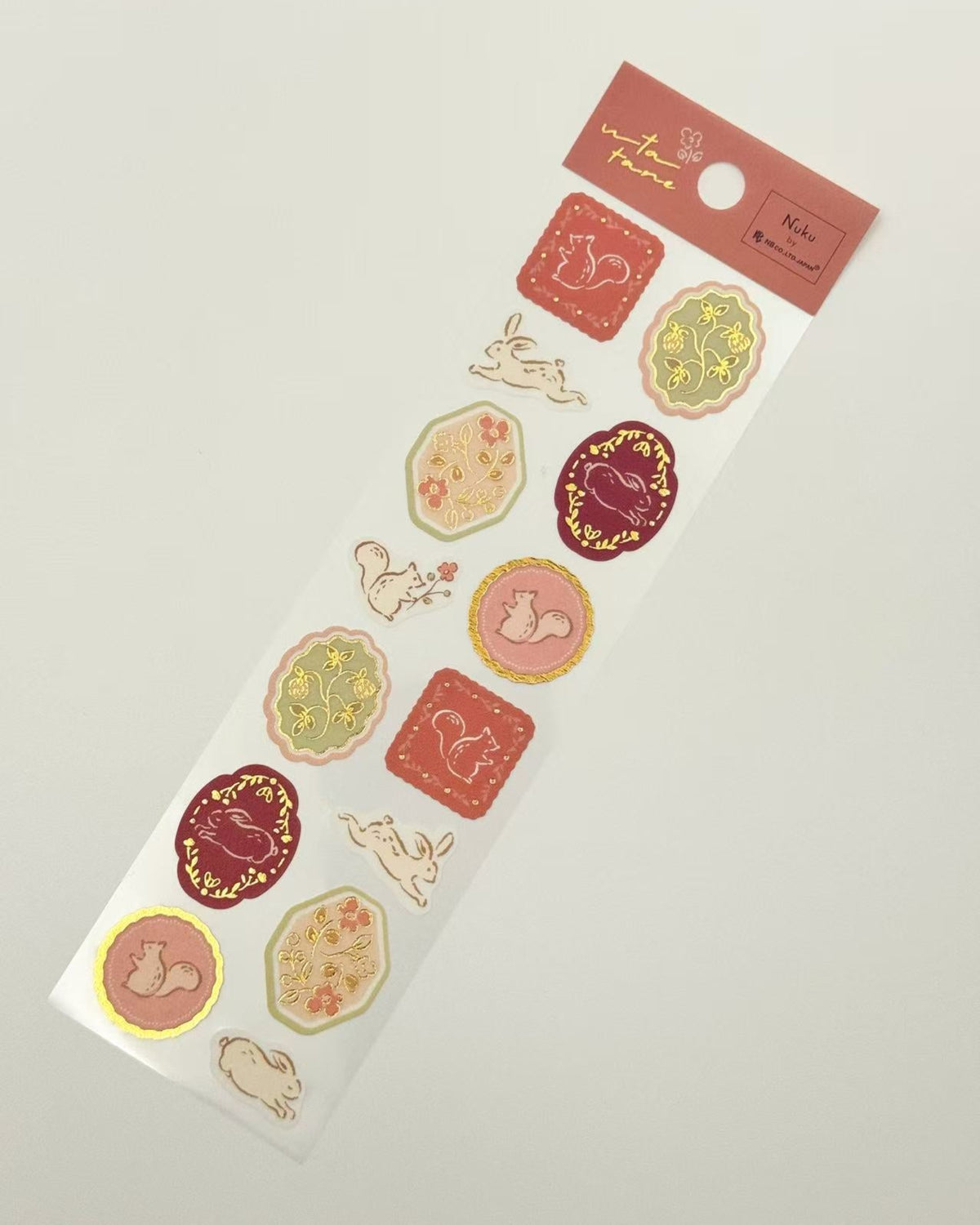 UTATANE GOLD FOIL WASHI STICKERS | NATURE COLLECTION  | NB