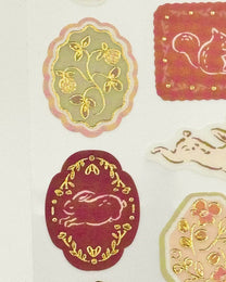 UTATANE GOLD FOIL WASHI STICKERS | NATURE COLLECTION  | NB
