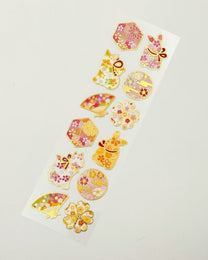 JAPANESE UNRYU PAPER GOLD FOIL STICKERS | WA STYLE COLLECTION | NB
