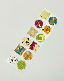 JAPANESE UNRYU PAPER GOLD FOIL STICKERS | WA STYLE COLLECTION | NB