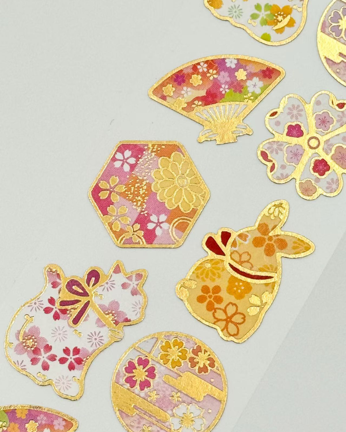 JAPANESE UNRYU PAPER GOLD FOIL STICKERS | WA STYLE COLLECTION | NB