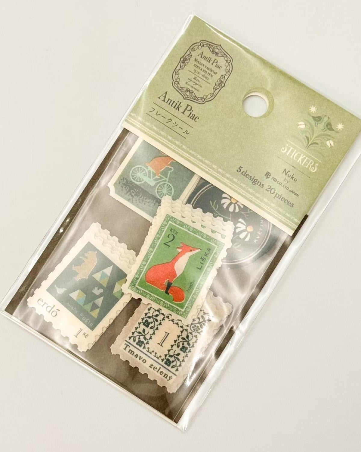 ANTIK PIAC VINTAGE EUROPEAN STAMP STICKERS | NB