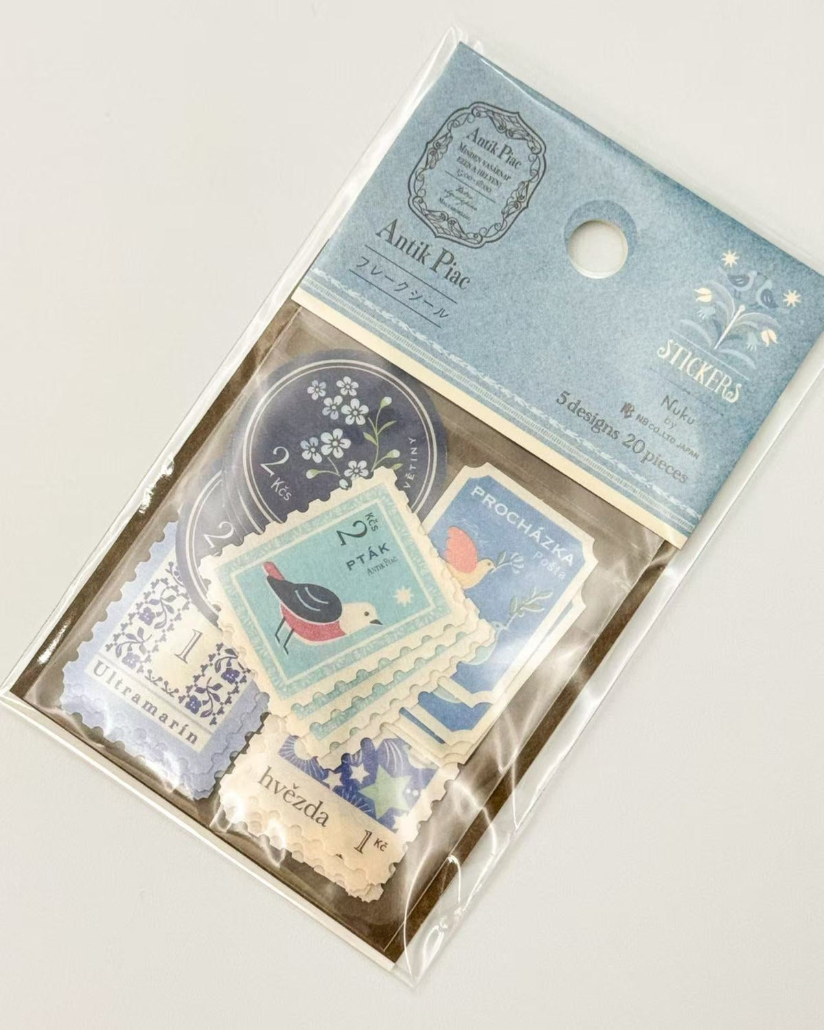 ANTIK PIAC VINTAGE EUROPEAN STAMP STICKERS | NB