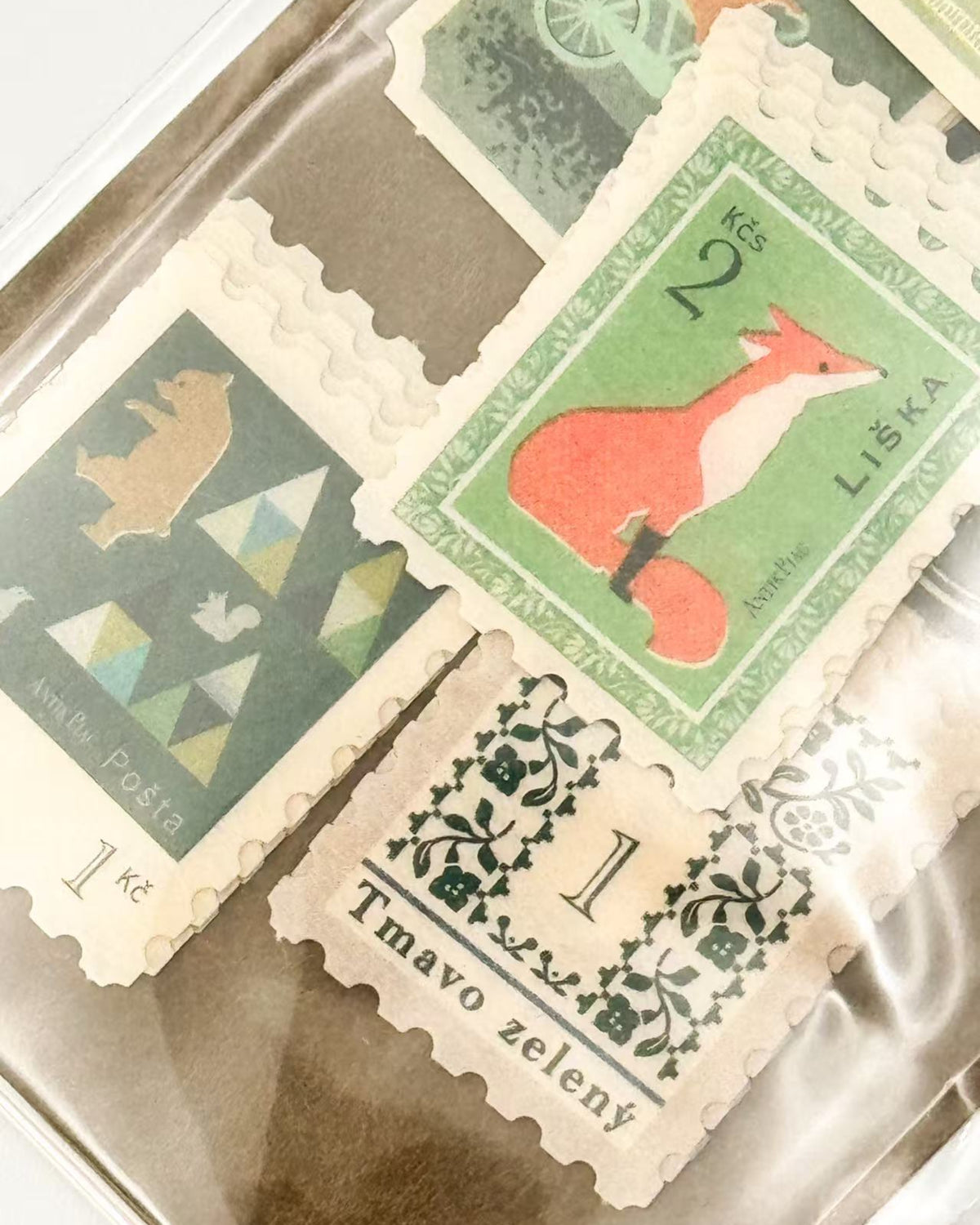 ANTIK PIAC VINTAGE EUROPEAN STAMP STICKERS | NB