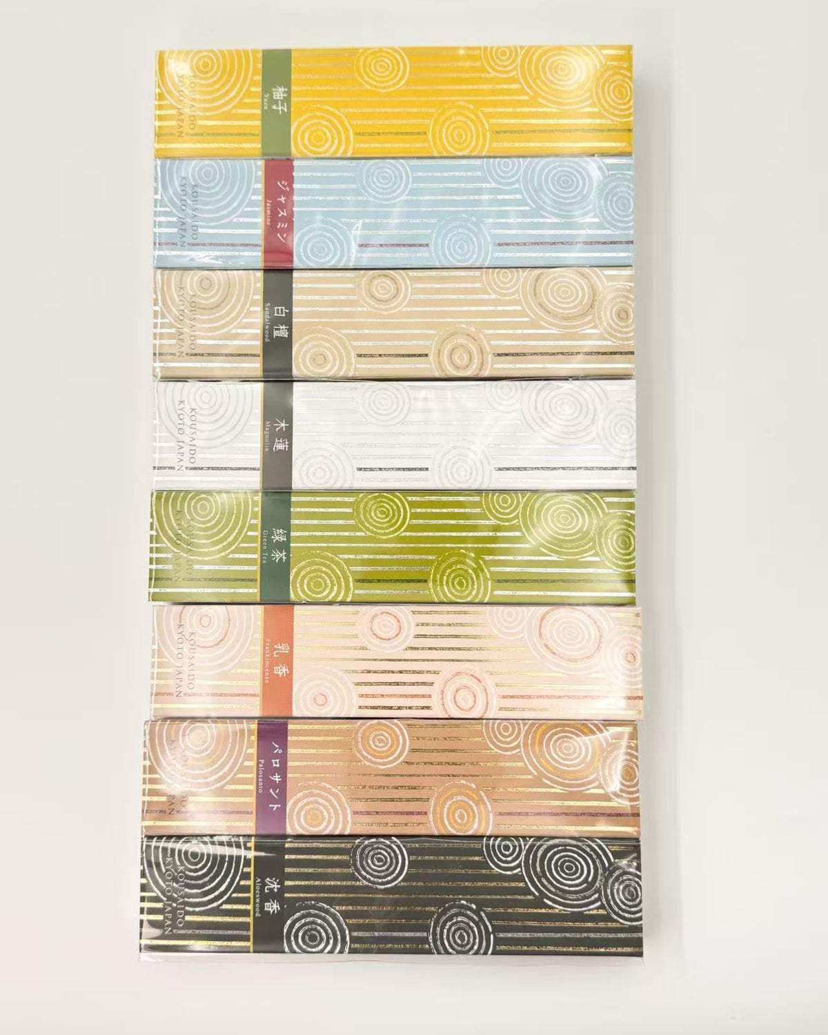 JAPANESE LONG INCENSE STICKS | HYAKURAKU-KOU FRAGRANCE COLLECTION – 8 SCENTS | KOUSAIDO 香彩堂