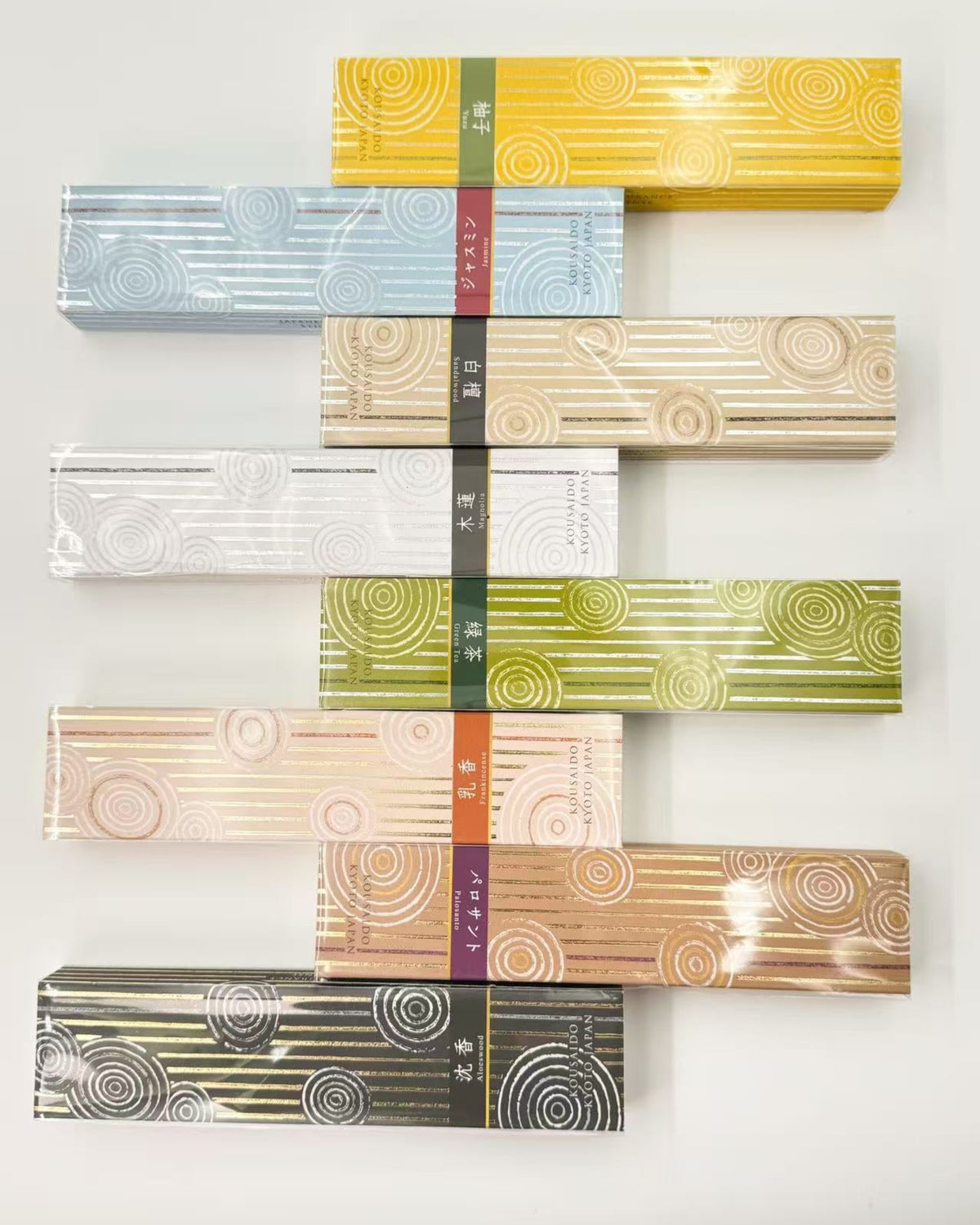 JAPANESE LONG INCENSE STICKS | HYAKURAKU-KOU FRAGRANCE COLLECTION – 8 SCENTS | KOUSAIDO 香彩堂
