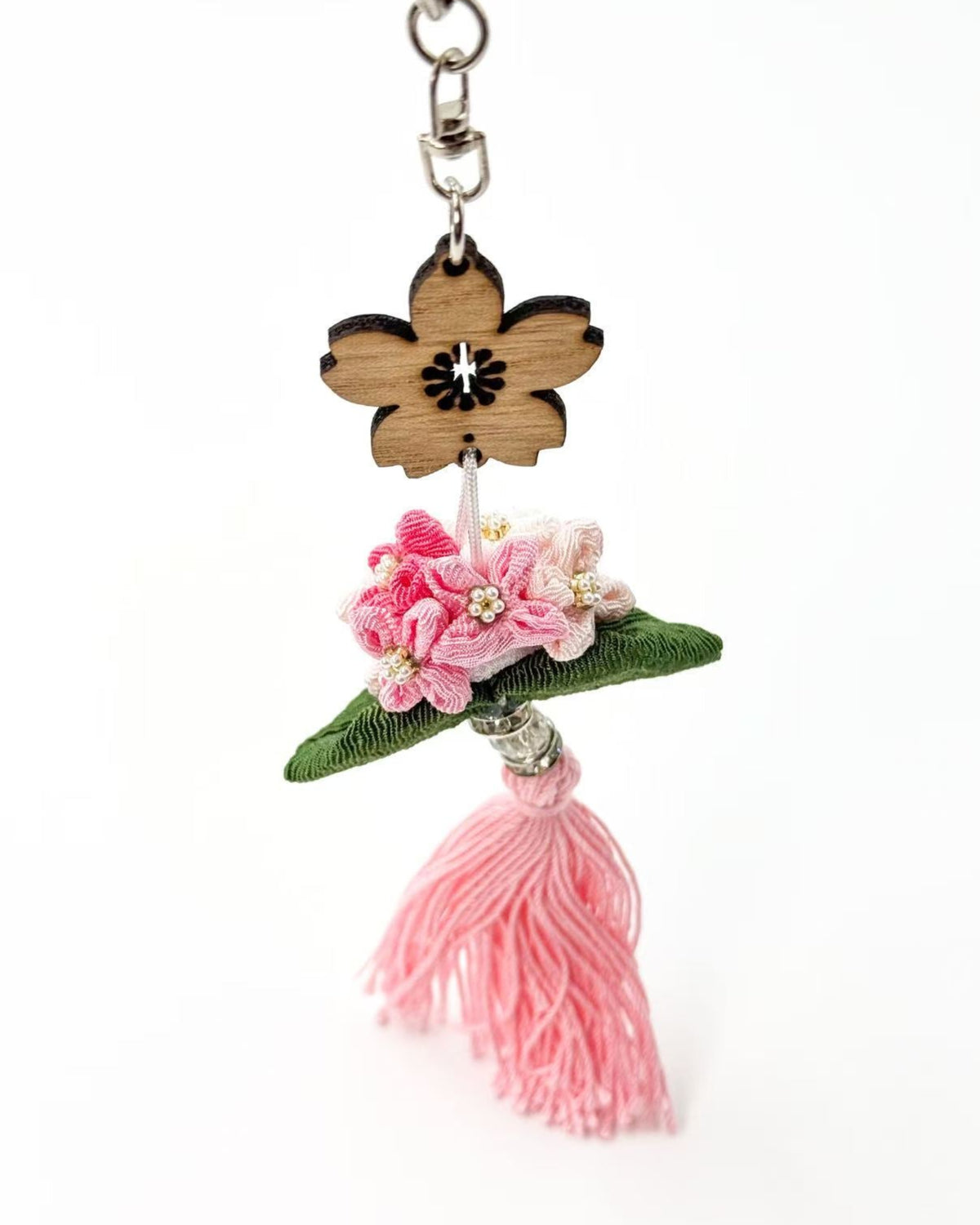 HANDMADE JAPANESE FLORAL OMAMORI CHARM KEY HOLDER | HINANINNGYOU