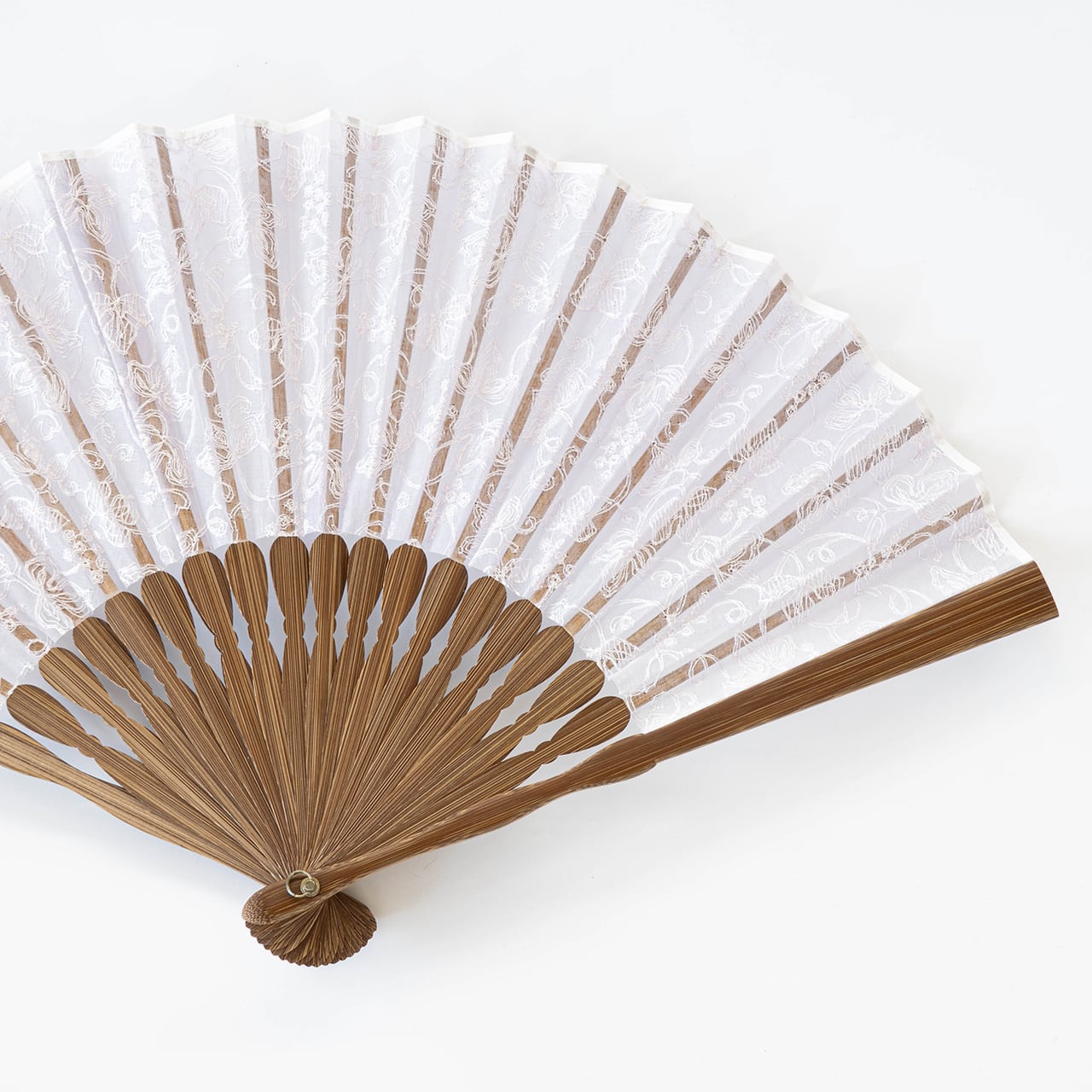 HANDMADE SHŌSŌIN GRAPE ARABESQUE SILK JAPANESE FOLDING FAN | KIMONO ITOKO 伊と幸