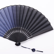 HANDMADE MATSUOKA-HIME KASUMI SILK JAPANESE FOLDING FAN | KIMONO ITOKO 伊と幸